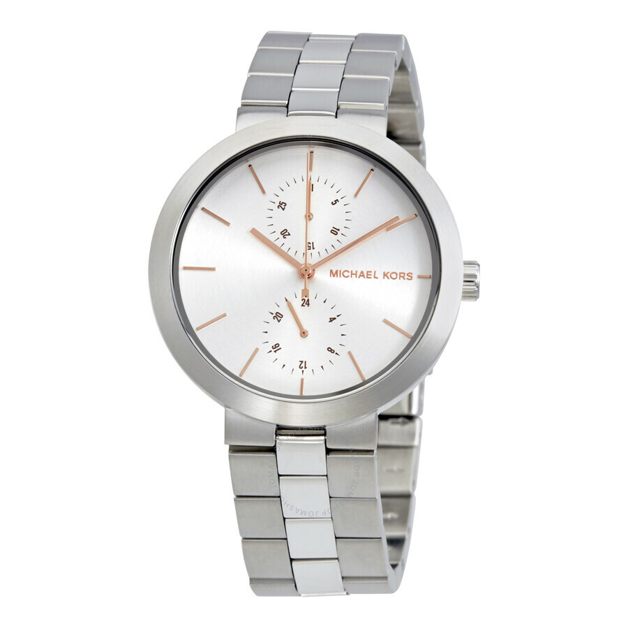 ✔️ MICHAEL KORS GARNER SILVER ROSE GOLD 